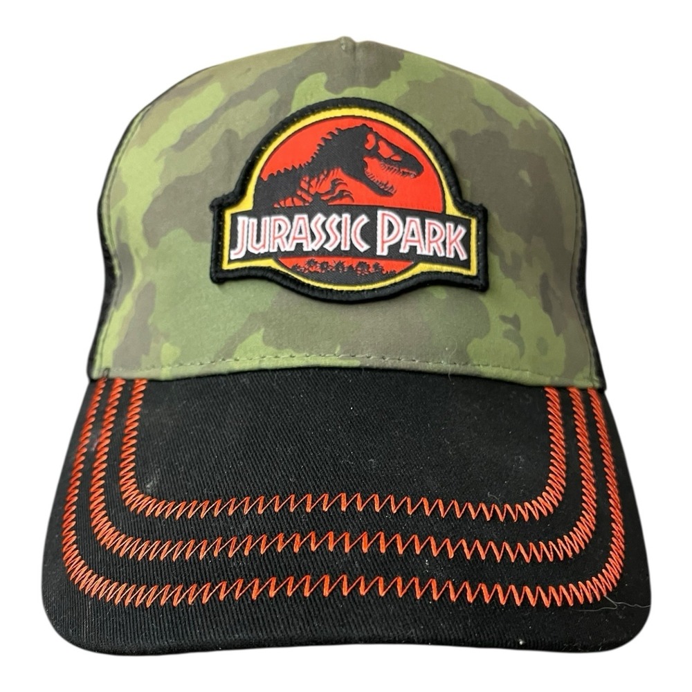 Jurassic Park Classic Snapback‎ Adjustable Trucker Hat Cap Camouflage NWT